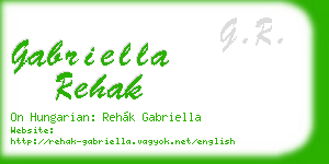 gabriella rehak business card
